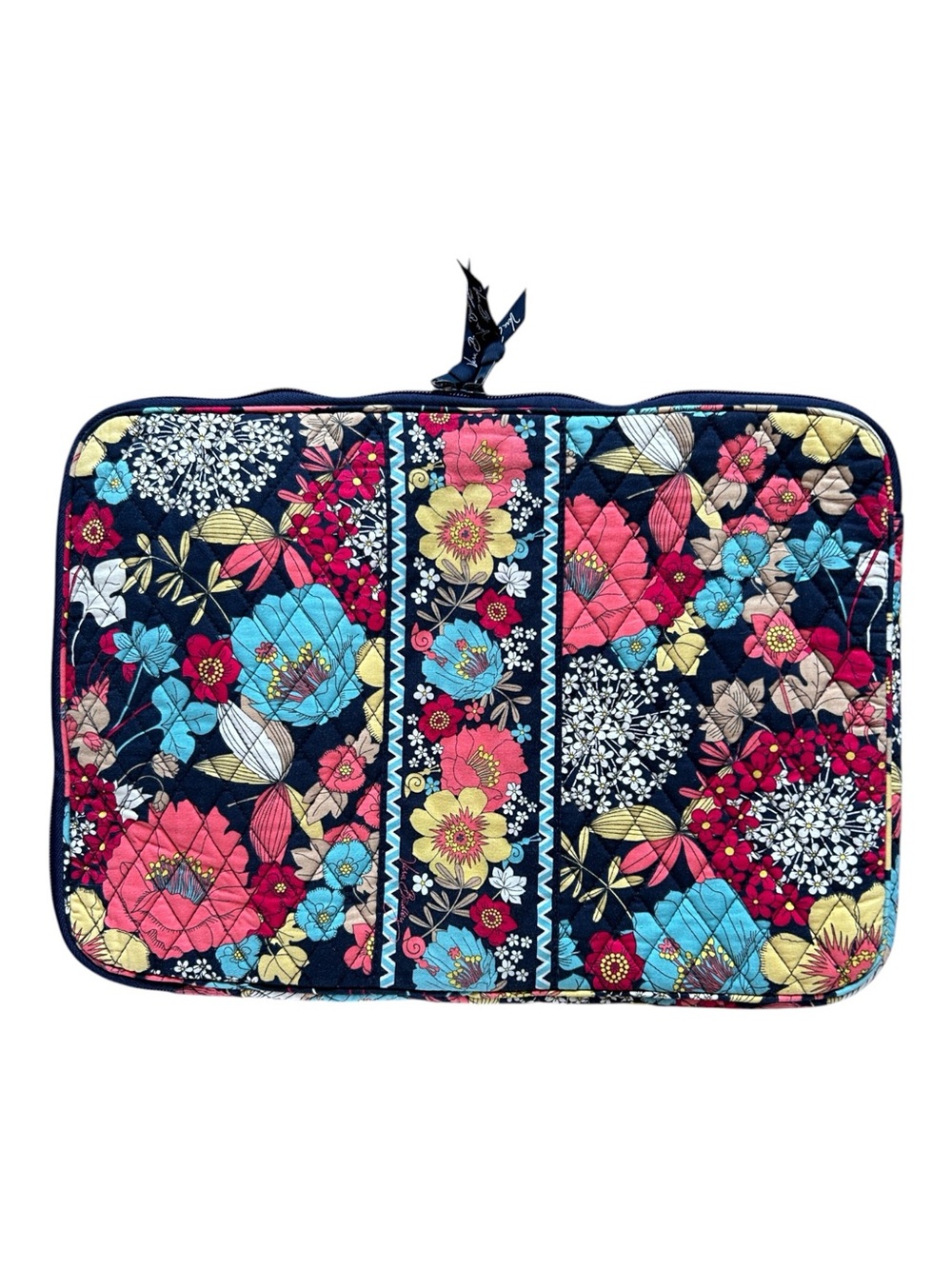 Like New Vera Bradley Padded Laptop Sleeve In Retired Happy Snails Floral Patter